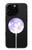 S2361 Purple White Flowers Magnetic Wireless Charger Pad with MagSafe 15W for iPhone 16 15 14 13 12