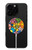 S3281 Colorful Hippie Flowers Pattern Magnetic Wireless Charger Pad with MagSafe 15W for iPhone 16 15 14 13 12