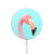 S3708 Pink Flamingo Magnetic Wireless Charger Pad with MagSafe 15W for iPhone 16 15 14 13 12