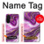 S3896 Purple Marble Gold Streaks Case For Samsung Galaxy A26