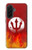 S2803 Fire Red Devil Spear Symbol Case For Samsung Galaxy A36