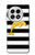 S2882 Black and White Striped Gold Dolphin Case For OnePlus 13