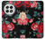S3112 Rose Floral Pattern Black Case For OnePlus 13