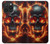 S3986 Fire Skull Case For iPhone 15 Pro Max S3986 Fire Skull Case For iPhone 15 Pro Max