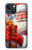 S4029 Xmas Smiling Santa Claus Gift Box Case For iPhone 13 mini