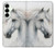 S4025 White Horse Painting Case For Samsung Galaxy S25 Plus