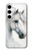 S4025 White Horse Painting Case For Samsung Galaxy S24 Plus