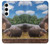 S4031 Baby Hippo Hippopotamus Family Case For Samsung Galaxy S24 Plus
