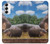 S4031 Baby Hippo Hippopotamus Family Case For Samsung Galaxy S23