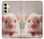 S3979 Cute Baby Pig Case For Samsung Galaxy A25 5G
