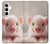 S3979 Cute Baby Pig Case For Samsung Galaxy A35 5G
