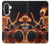 S3985 Fire Skull Drummer Case For Samsung Galaxy A36
