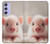 S3979 Cute Baby Pig Case For Samsung Galaxy A54 5G