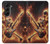 S3984 Fire Skeleton Playing Guitar Case For Samsung Galaxy Z Fold 5
