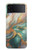 S3993 Green Marble Gold Veins Case For Samsung Galaxy Z Flip 3 5G