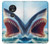 S4004 Oil Color Painting Giant Shark Case For Motorola Moto G7 Power