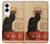 S2739 Chat Noir Black Cat Vintage Case For Samsung Galaxy S25 Edge