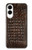 S2850 Brown Skin Alligator Graphic Printed Case For Samsung Galaxy S25 Edge