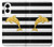 S2882 Black and White Striped Gold Dolphin Case For Samsung Galaxy S25 Edge