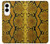 S3365 Yellow Python Skin Graphic Print Case For Samsung Galaxy S25 Edge