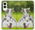 S3795 Kitten Cat Playful Siberian Husky Dog Paint Case For Samsung Galaxy S25 Edge