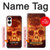 S3881 Fire Skull Case For Samsung Galaxy S25 Edge