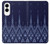 S3950 Textile Thai Blue Pattern Case For Samsung Galaxy S25 Edge
