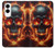 S3986 Fire Skull Case For Samsung Galaxy S25 Edge