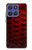 S2879 Red Arowana Fish Scale Case For Motorola Moto G Stylus 5G (2025,2026), Edge 60 Stylus