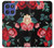 S3112 Rose Floral Pattern Black Case For Motorola Moto G Stylus 5G (2025,2026), Edge 60 Stylus