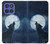 S3693 Grim White Wolf Full Moon Case For Motorola Moto G Stylus 5G (2025,2026), Edge 60 Stylus