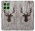 S2505 Reindeer Head Old Wood Texture Graphic Case For Motorola Edge 60