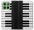 S3078 Black and White Piano Keyboard Case For Motorola Edge 60
