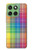 S3942 LGBTQ Rainbow Plaid Tartan Case For Motorola Edge 60