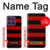 S2638 Black and Red Striped Case For Motorola Edge 60 Pro