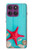 S3428 Aqua Wood Starfish Shell Case For Motorola Edge 60 Pro