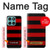 S2638 Black and Red Striped Case For Motorola Edge 60 Fusion