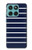 S2767 Navy White Striped Case For Motorola Edge 60 Fusion
