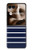 S2767 Navy White Striped Case For Motorola Razr 70 Ultra, 60 Ultra, 50 Ultra, Ultra 2026, Ultra 2025