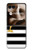 S2882 Black and White Striped Gold Dolphin Case For Motorola Razr 70 Ultra, 60 Ultra, 50 Ultra, Ultra 2026, Ultra 2025