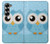 S3029 Cute Blue Owl Case For Samsung Galaxy Z Fold 7