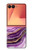 S3896 Purple Marble Gold Streaks Case For Samsung Galaxy Z Flip 7