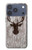S2505 Reindeer Head Old Wood Texture Graphic Case For iPhone 17 Pro