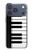 S3078 Black and White Piano Keyboard Case For iPhone 17 Pro, 18 Pro