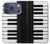 S3078 Black and White Piano Keyboard Case For iPhone 17 Pro, 18 Pro