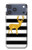 S2794 Black and White Striped Deer Gold Sparkles Case For iPhone 17 Pro Max, 18 Pro Max