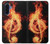 S0493 Music Note Burn Case For Samsung Galaxy A17, A18