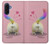 S3923 Cat Bottom Rainbow Tail Case For Samsung Galaxy A17