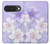 S2361 Purple White Flowers Case For Google Pixel 10, 10 Pro