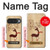 S3081 Wooden Raindeer Graphic Printed Case For Google Pixel 10, 10 Pro
